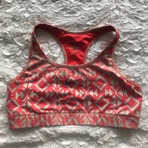 Rare Nike brand sports bra. Ombré orange dots